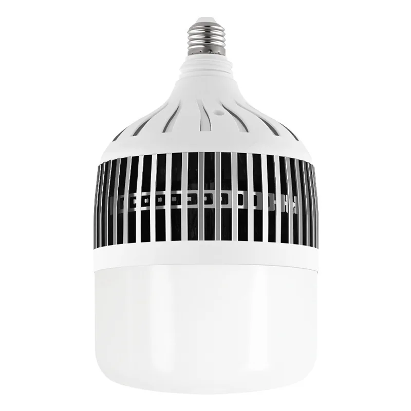 High-Power LED Bulb E27 Socketed Aluminum Finned Heat Dissipation Spherical Lamp Vertical Aluminum Bulb for Factory Projects