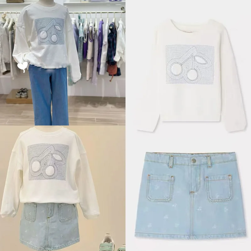 Pre-sale (end of March) 2026 BP Summer Kids Clothes Boys Fashion Soft White Baby Girls Sweatshirts Girl Clothing