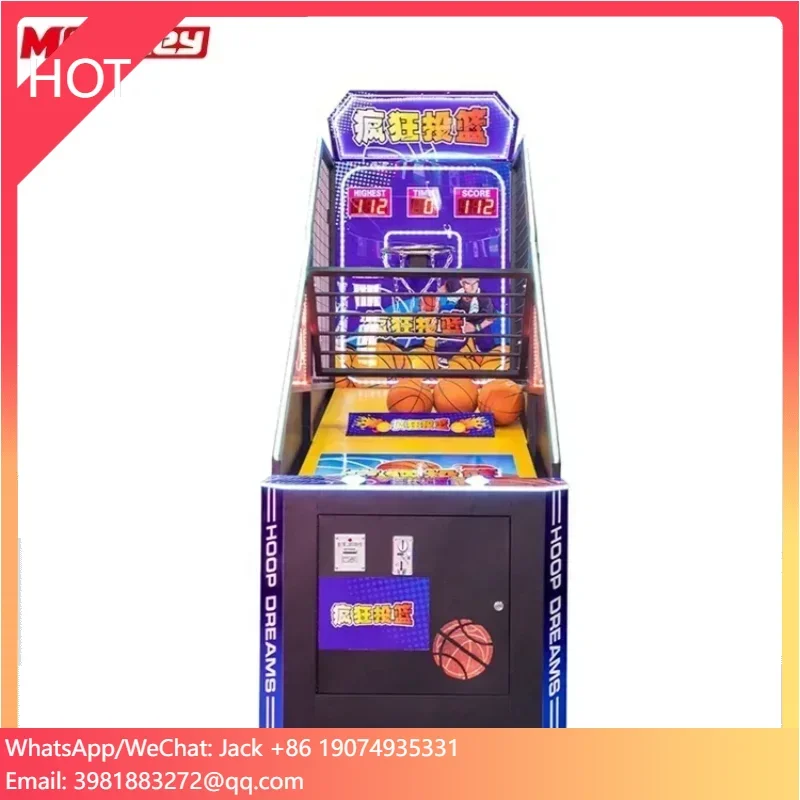 

High Quality Indoor Coin Operated Basketball Shooting Machine Amusement Park Street Basketball Arcade Game Machine