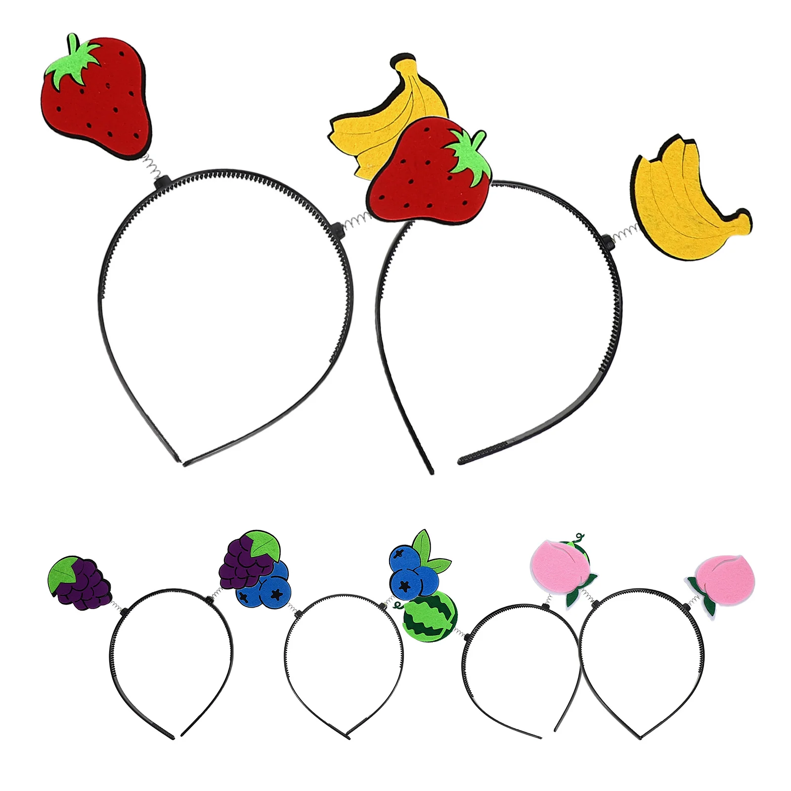 

6pcs Watermelon Headbands Fruit Shaped Hair Accessories for Women Girls Party Photo Shoots Birthday Decorations Summer Hawaiian
