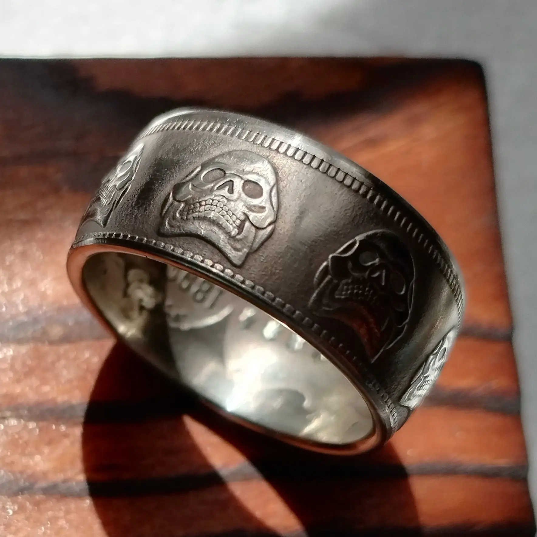 

Handmade Ring from US Morgan Hobo Silver Plated Coin U Pick Size 8-16 for Friend's Gift