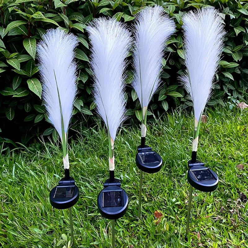 Outdoor Waterproof Lawn Light  LED Solar Garden Reed Lamp  Solar Power Light Yard Christmas Decoration Path Lighting Decor