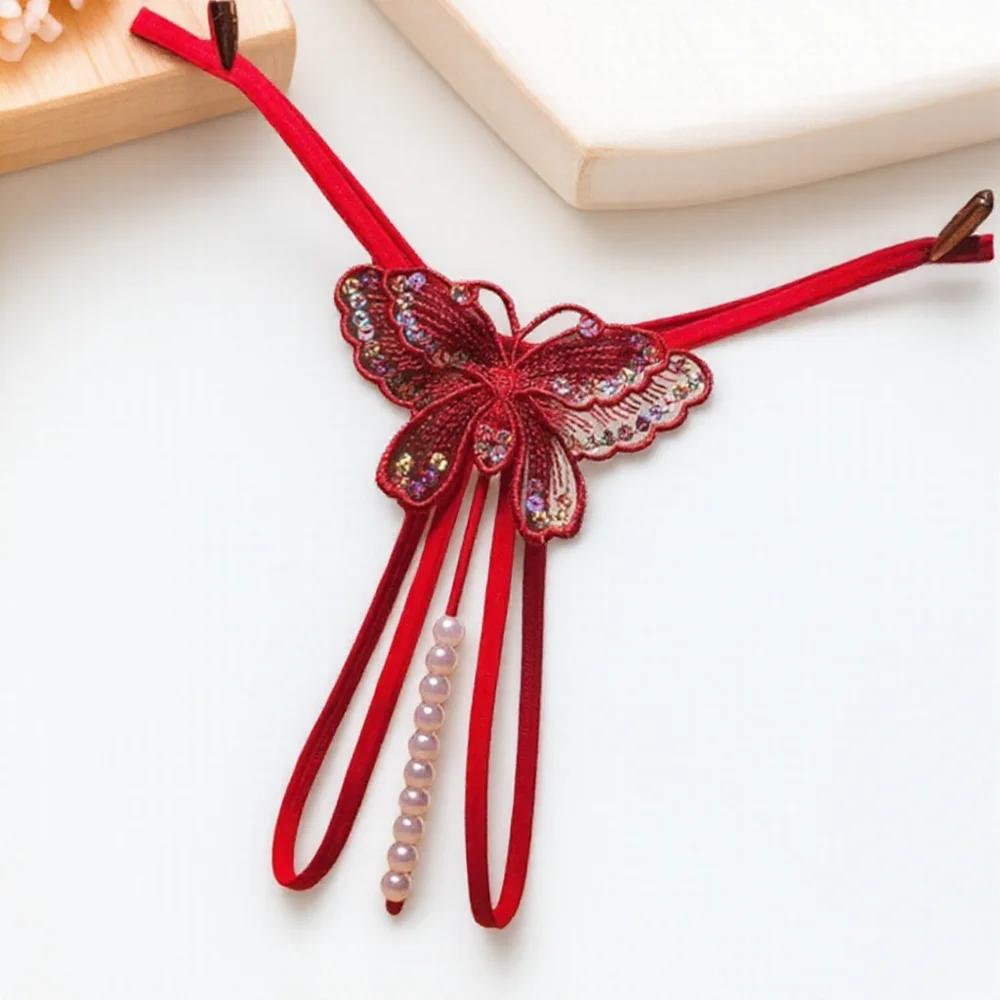 

Sexy Butterfly Pearl String Thong Women Lingerie Exotic Underwear Novelty Erotic Panties for Her Adult Intimate Apparel