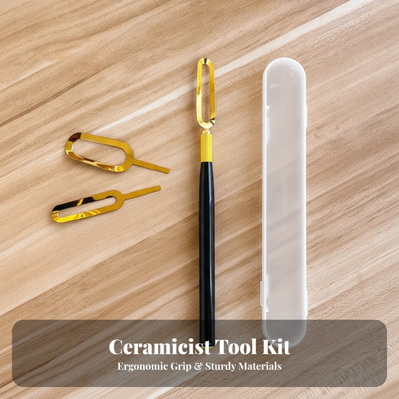Pen-Shaped Pottery Trimming Tool Easy to Use Loop Blade Clay Tool with Replaceable Head Compact High Accuracy for Potters