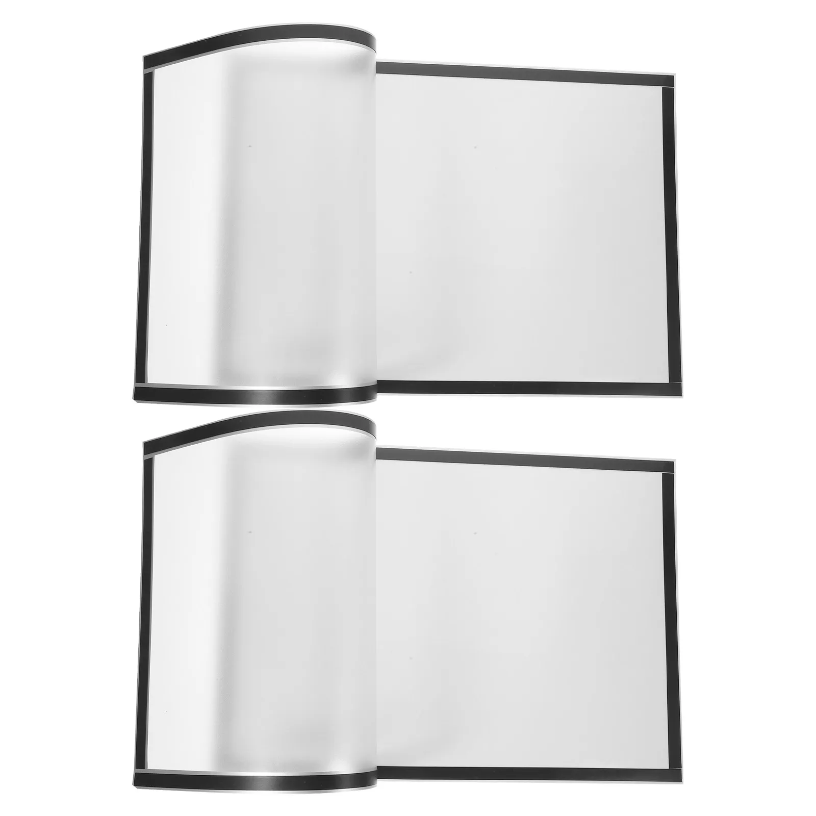 2Pcs Magnetic Poster Holder Transparent Self Adhesive Business License Display Frame Wall Mount Clear Document Photo Frame