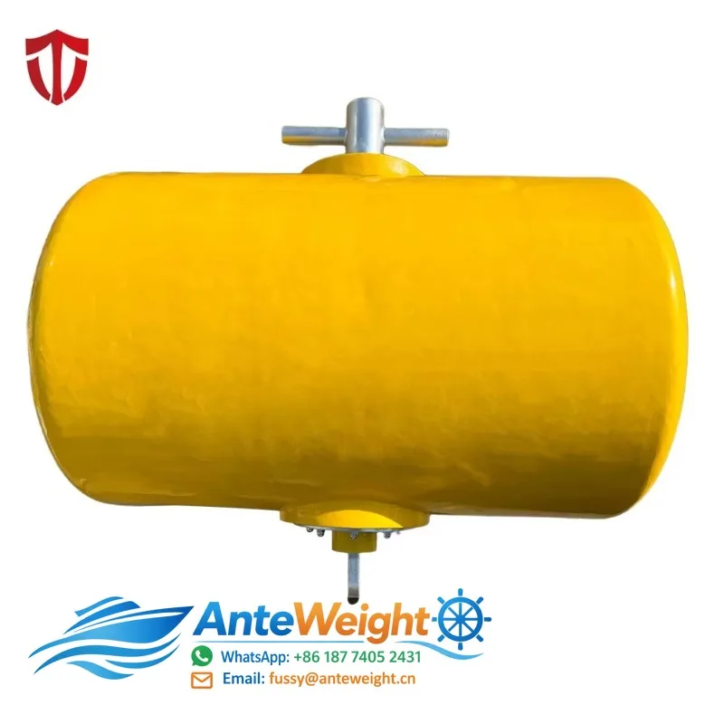 Offshore Barrel Shape Anchor Pendant Mooring Buoys-EVE/PE Foam & PU Skin Yellow/Orange