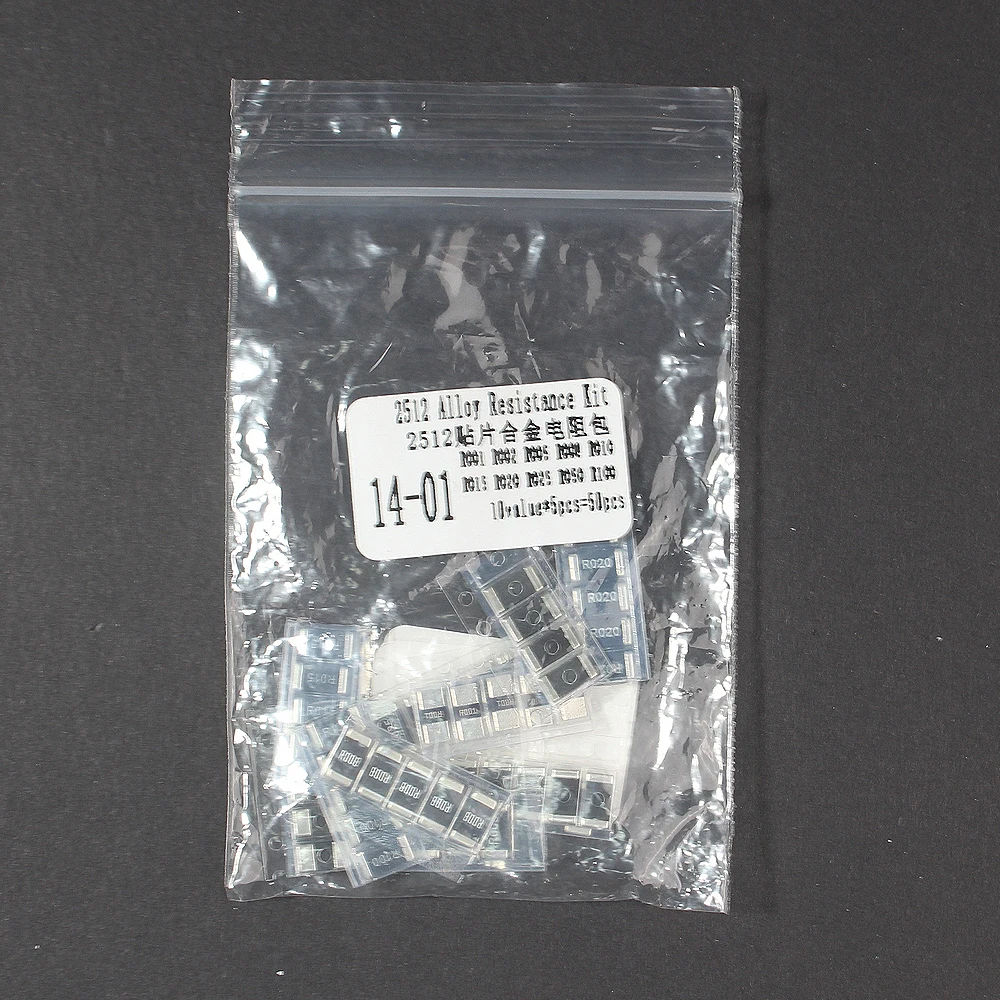 50/100PCS 2512 SMD Resistor Kit 2W 1% Precision Alloy Resistance Samples Kit R001 R002 R005 R008 R010 R015 R020 R025 R050 R100 image 6