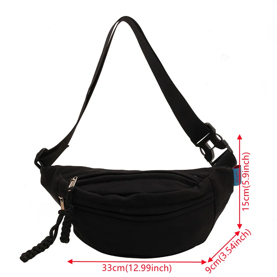 Women's Small Waist Pack Travel Hiking Solid Oxford Outdoor Waist Bag Female Fashion Colorful Travel Purse Phone Bag