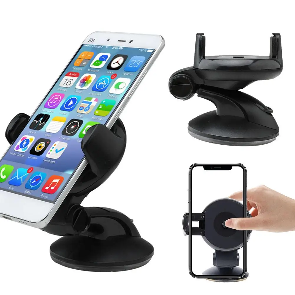 Car Phone Holder 360° Windshield Mobile Cell Support Smartphone Universal Mount Stand For iPhone 12 11 7 8 L0E1