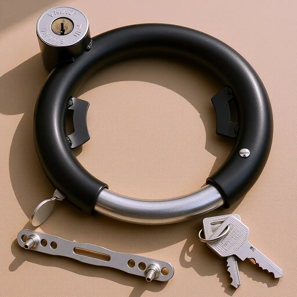 

Комплект прочных противоугонных замков из нержавеющей стали для электровелосипедов и скутеров, многофункциональный круглый замок, аксессуар для велосипедов