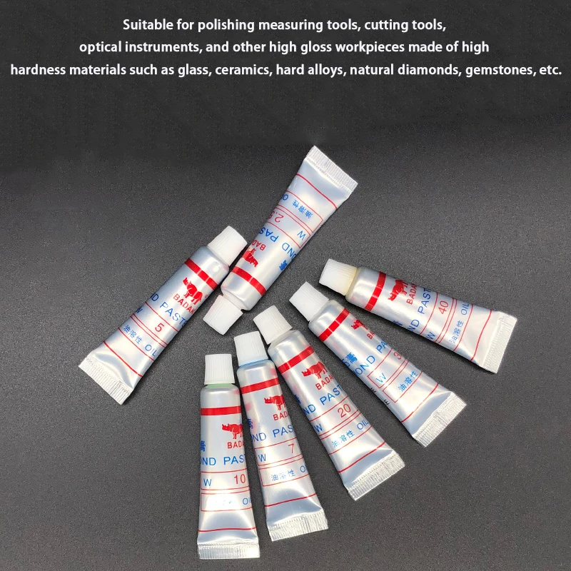 2 Pcs W0.5 ~40 Grit 320~10000# Diamond Abrasive Paste  Diamond Polishing Lapping Glass Metal Grinding Polishing Scratch Repair