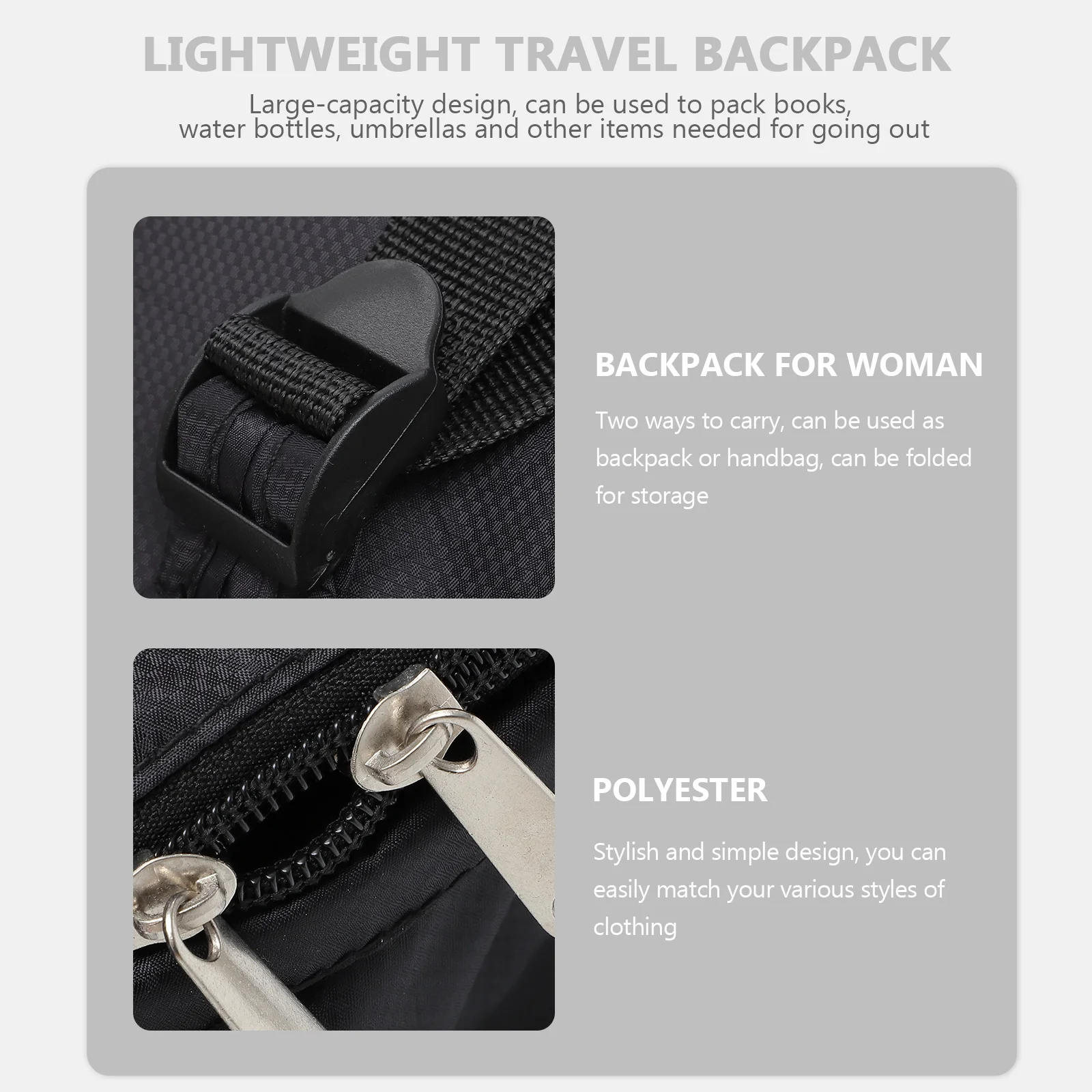 

Waterproof Sports Backpack Lightweight Foldable Design for Travel Hiking Camping Outdoor Activities Large Capacity Unisex Bag