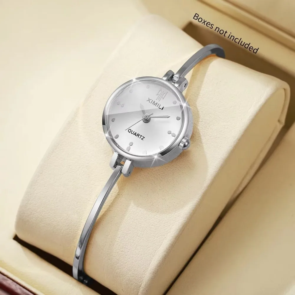 Creative Square-shaped Dial Pearl Watch Adjustable Open Design Quartz Watch Luxury Elegant Wristwatch for Women