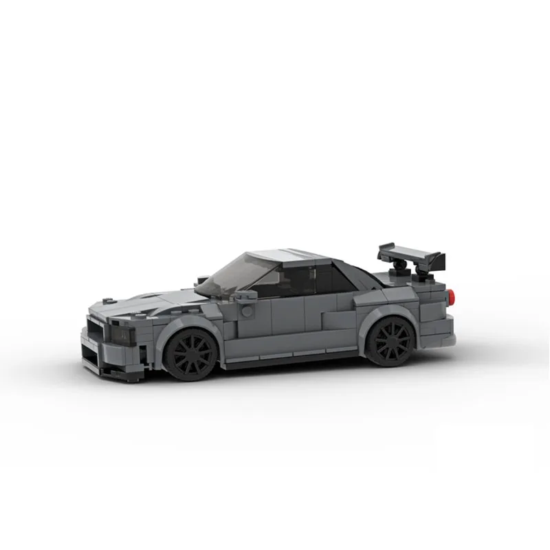 ชุดตัวต่อซูเปอร์คาร์ขนาดเล็กสำหรับ MOC-130992GT-R ของเล่นเด็กผู้ชายโมเดลตัวต่อบล็อกสร้างสรรค์