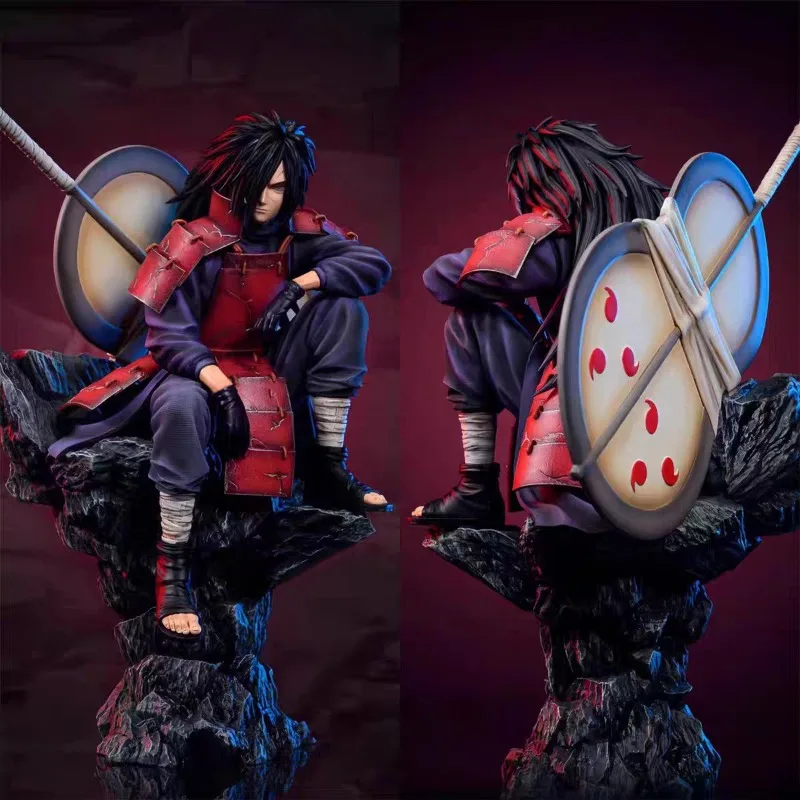 

29 см фигурка Наруто Сидящая Учиха Мадара, Наруто, модель статуи из ПВХ, декоративное украшение в подарок на Рождество или день рождения