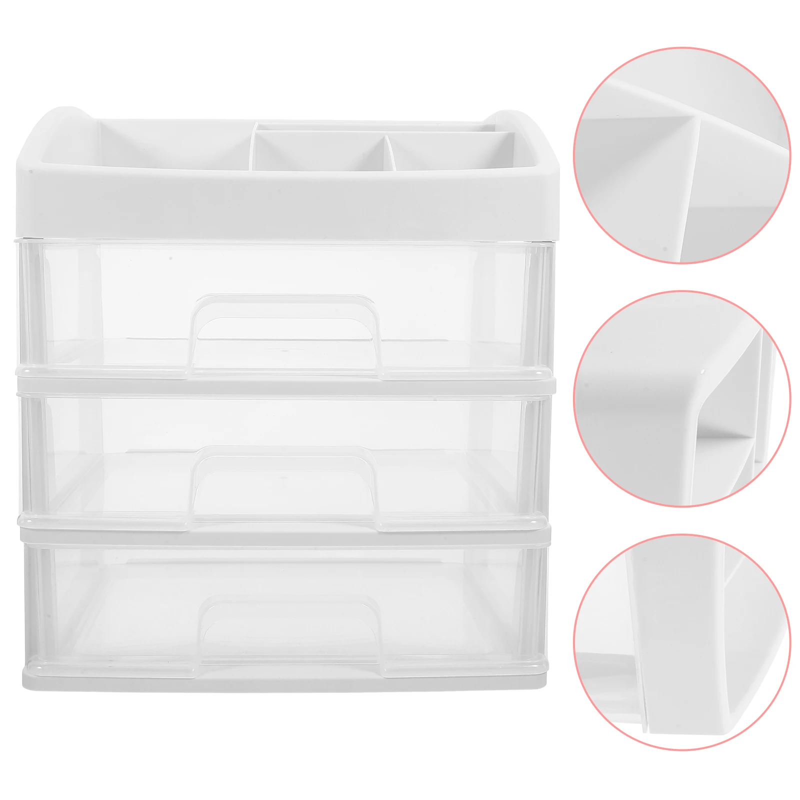 Multi-layer Drawer Storage Box Desk Organizer Counter Household Office PP Material Strong Files Documents Pencils