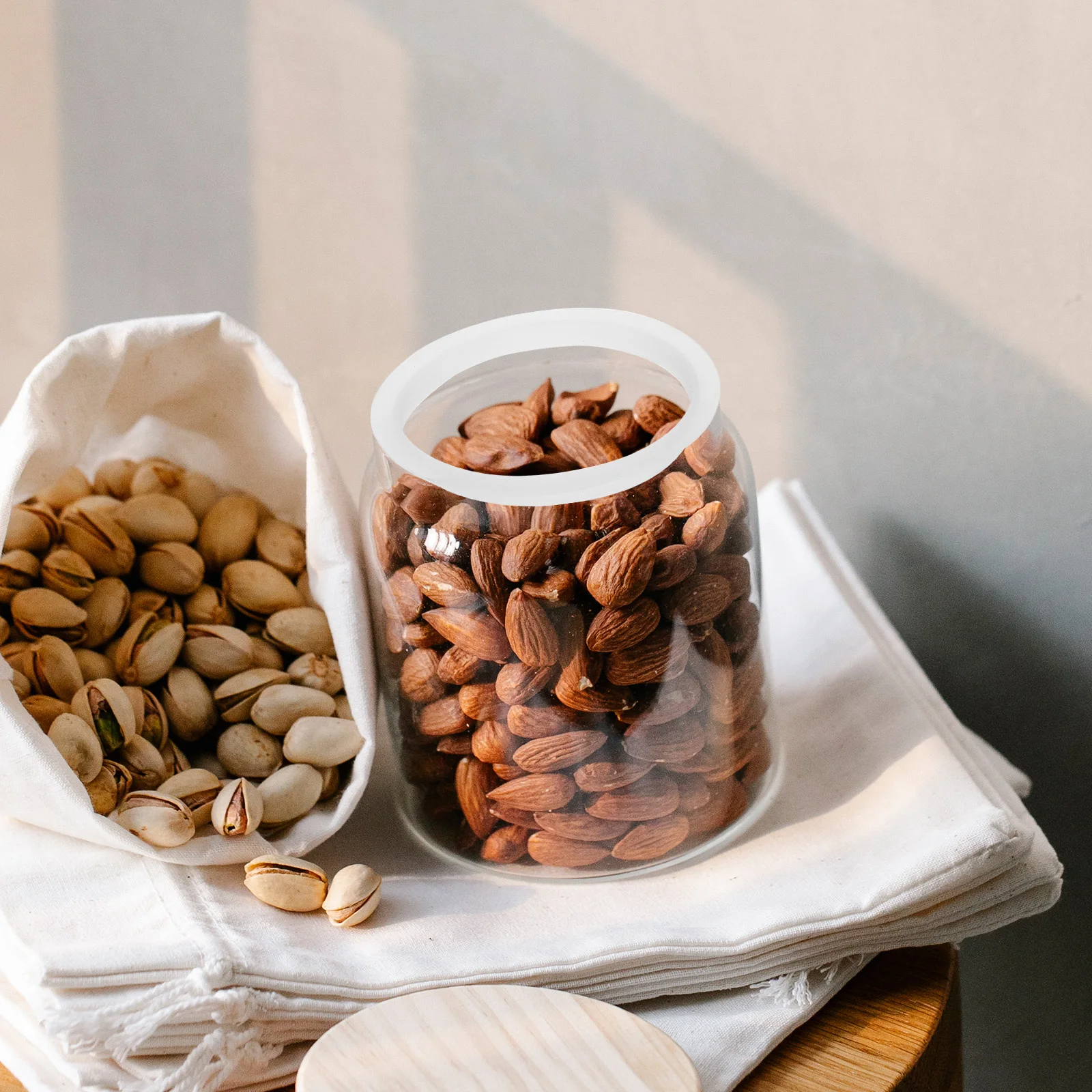 10 Stück Einmachgläser, Deckel, Silikondichtungen, wiederverwendbarer runder Ring für Flasche, Lebensmittel, Sicherheitsflasche, Dichtungsring, Ersatz-Silikonringe