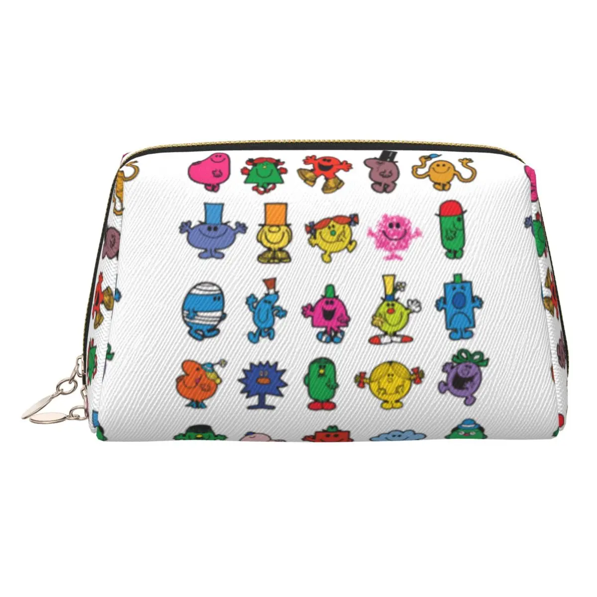 Little Miss And Mr. Men Women Cosmetic Bag Travel Makeup Organizer Pouch Toiletry Storage Dopp Kit Box