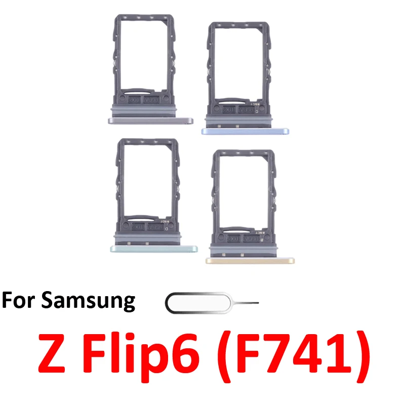 For Samsung Galaxy Z Flip6 Flip 6 F741 F741B Phone New Housing Chip SIM Card Tray Slot Holder Pocket Parts Grey Blue Green