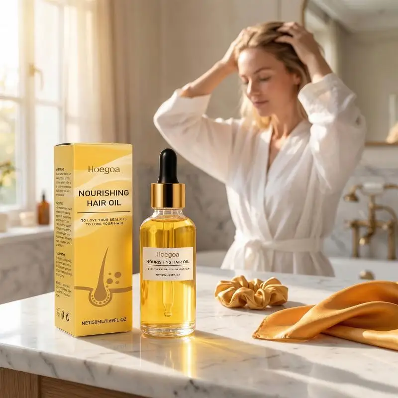 Hoegoa Nourishing Hair Care Essential Oil Nourishes And Strengthens Hair Strands, Moisturizes And Comforts The Scalp