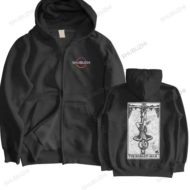 

The Hanged Man Tarot Card Major Arcana Fortune Telling Occult jacket Men Cotton Halloween sweatshirt Tops hoody oversized