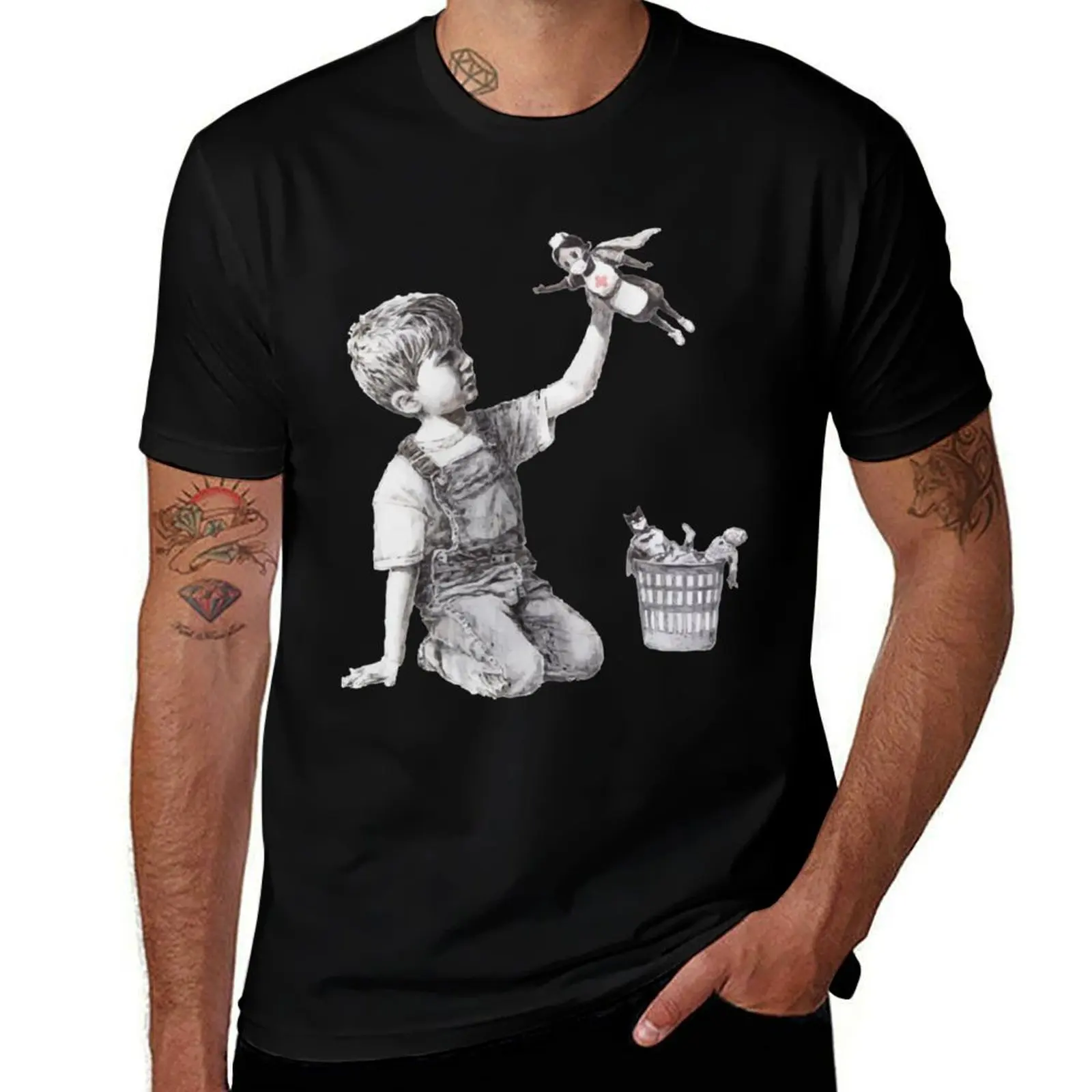 BANKSY Superhero Nurse T-Shirt Sporty Casual Quick Dry T-Shirt