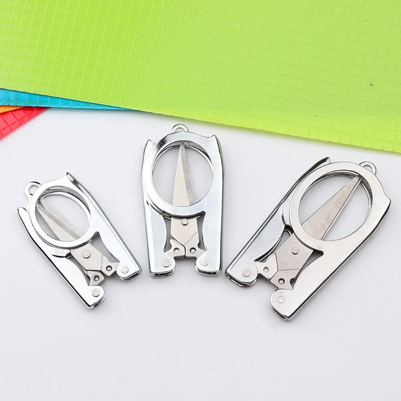 Folding Scissors Portable Travel Stainless Steel Art Products Sharp Emergency Folding Travel Embroidery Trimming Tailor Scissors