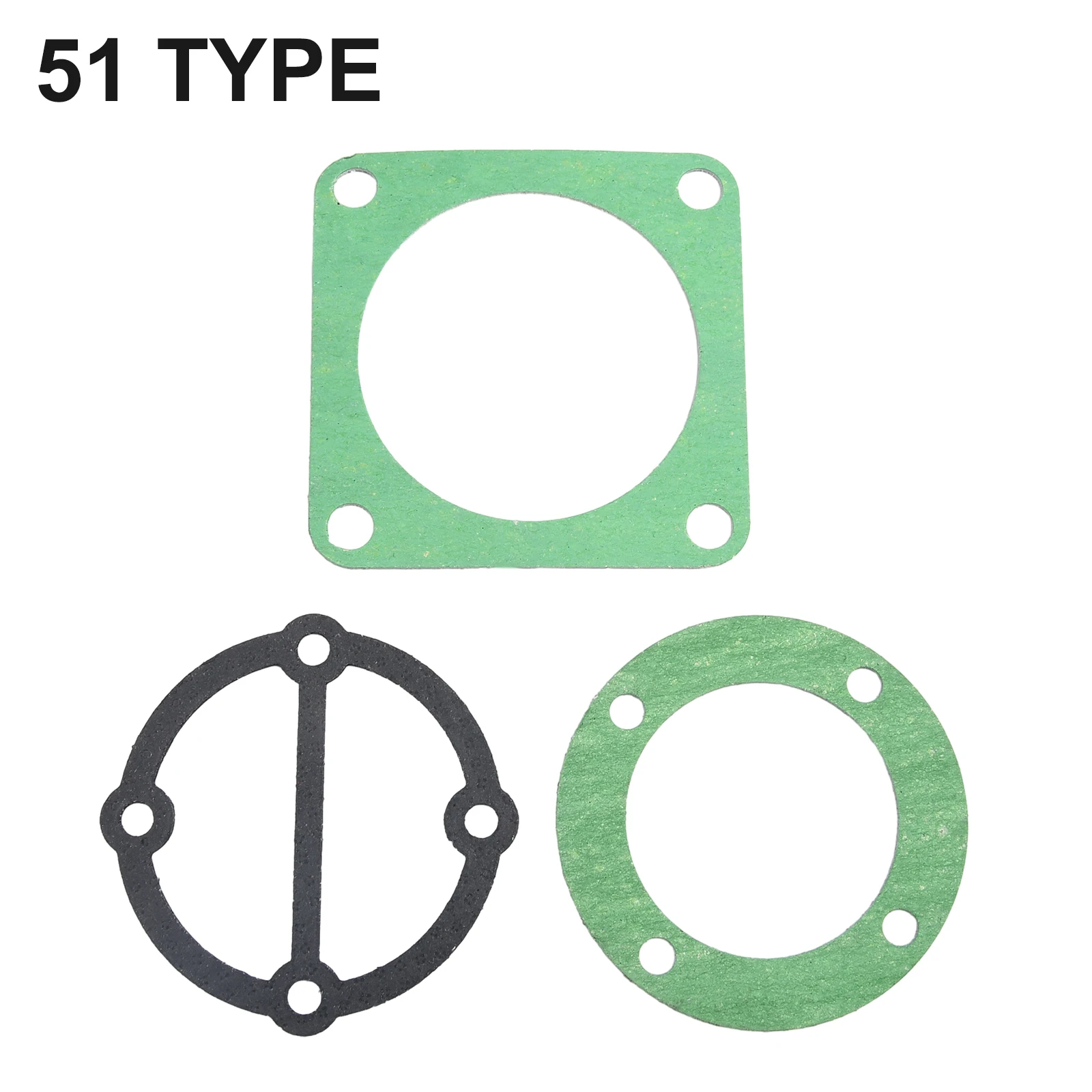 

High Quality Head Gasket Set For Air Compressor 3PCS 51/65/80/90/95 Type Portable Rebuild Kit Replacement Piston Ring Plastic