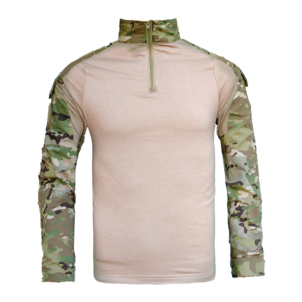 Tactical Combat Shirt Men Black Shirt US Clothing Tatico Tops CPU Multicam Camouflage Shirt Hunting Fishing Clothes Mens