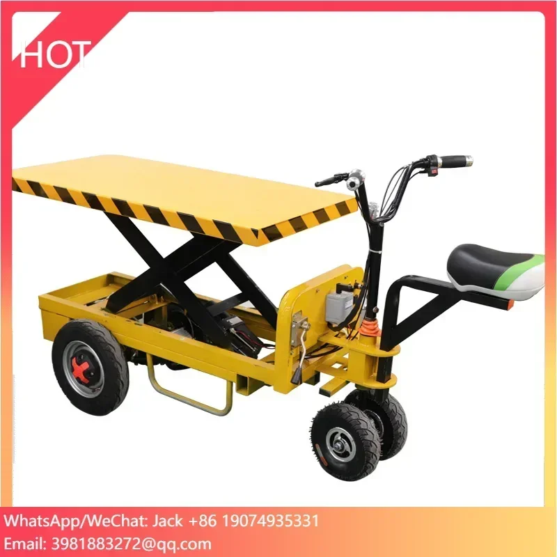 JIN YANG HU Electric Lift Flatbed Trolley Hot Sale Mobile Scissor Lift Tables Hydraulic Platform Truck