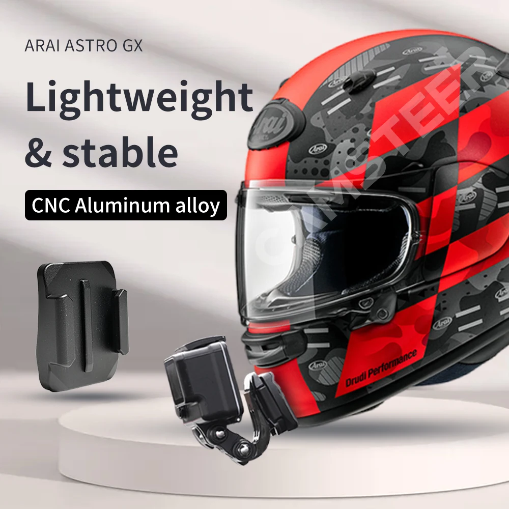 خوذة دراجة نارية أسترو Gx مخصصة ، حامل ذقن لـ GoPro ، hero12 ، 10 ، 9 ، Insta360 ، X4 ، X3 ، Ace Pro ، DJI extion ، كاميرا