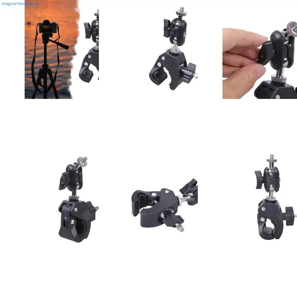 N2UB 360Degree Rotatable Heavy Duty Metal Clamp For 16-60mm Diameter Pipe Photography Lighting Tripod Mounts Studio Use