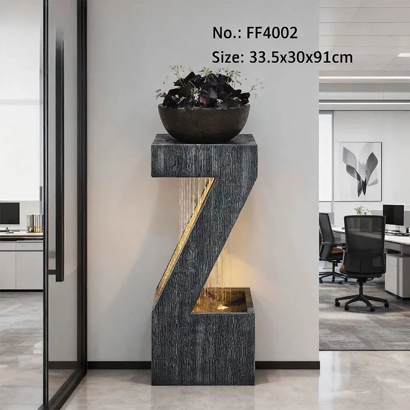 Modern European-style flowing water circulation water feature, living room floor ornament
