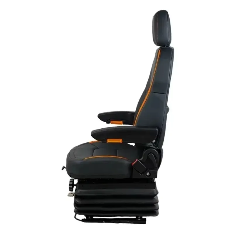 Boat Chair PVC Captain Chair With Hand Rest Adjustable Backrest Marine Seat With Shock-absorbing Base Retractable Seat Belt