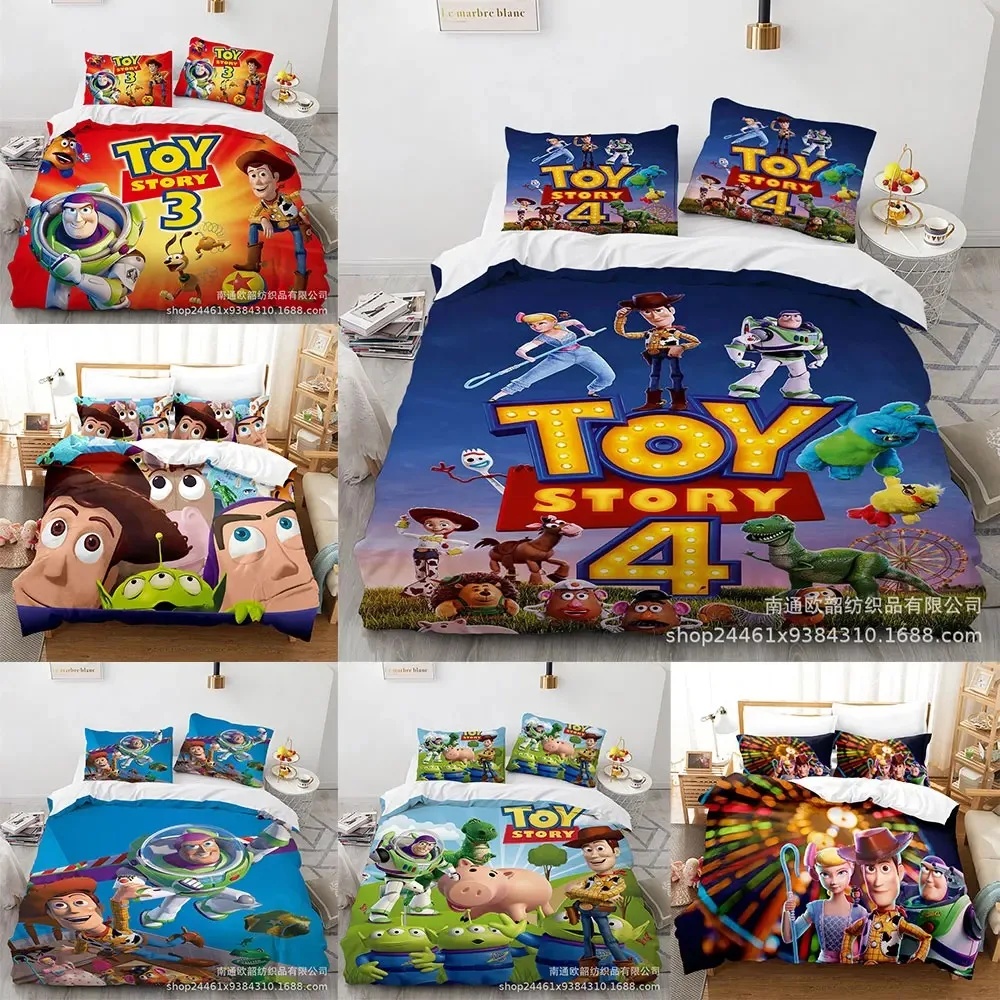 

Toy Story Print Bedding Sets Comforter Quilt Bed Cover Duvet Cover Pillow Case 2-3 Pieces Sets Kids Adult Size