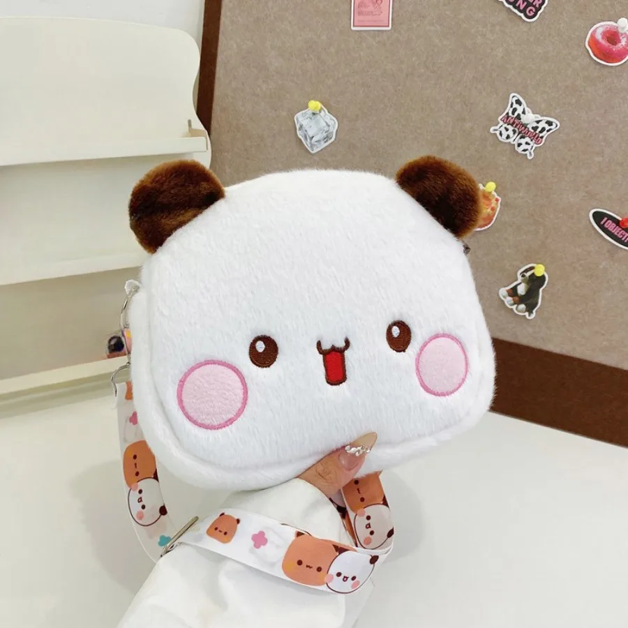 Cute Yier Panda Bear Plush Backpack Bubu Dudu Crossbody Bag Kawaii Coin Purses Shoulder Bag Soft Plushies for Girlfriend