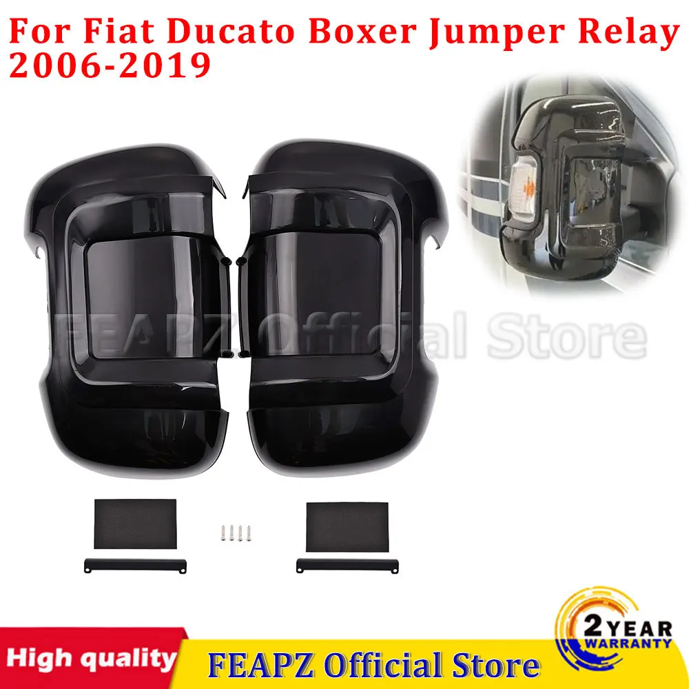 For Fiat Ducato Boxer Jumper Relay 2006-2019 Motorhome Long Medium Arm Mirror Protectors 1 Pair Replacement Shell