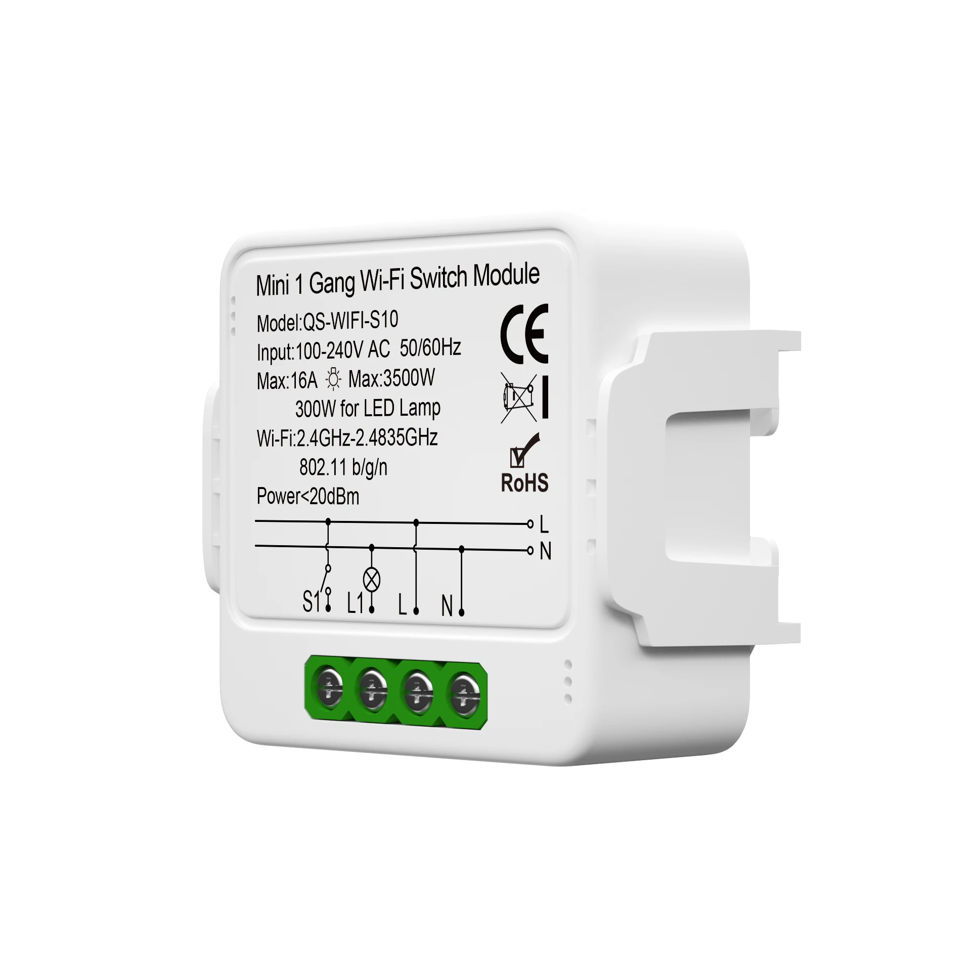 Tuya WiFi Smart Switch Module 1/2/3 Gang Mini Relay Smart Home DIY Module Compatible with Smart Life Alexa Google Assistant