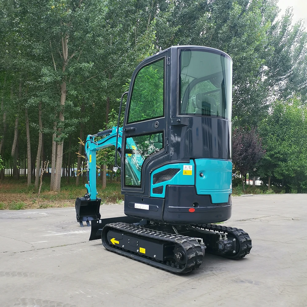 EPA Euro 5 Diesel piccolo escavatore cingolato da 2.0 tonnellate Mini escavatore cingolato da 1,8 tonnellate con serbatoio Diesel di grandi dimensioni da 20 litri e serbatoio dell'olio idraulico
