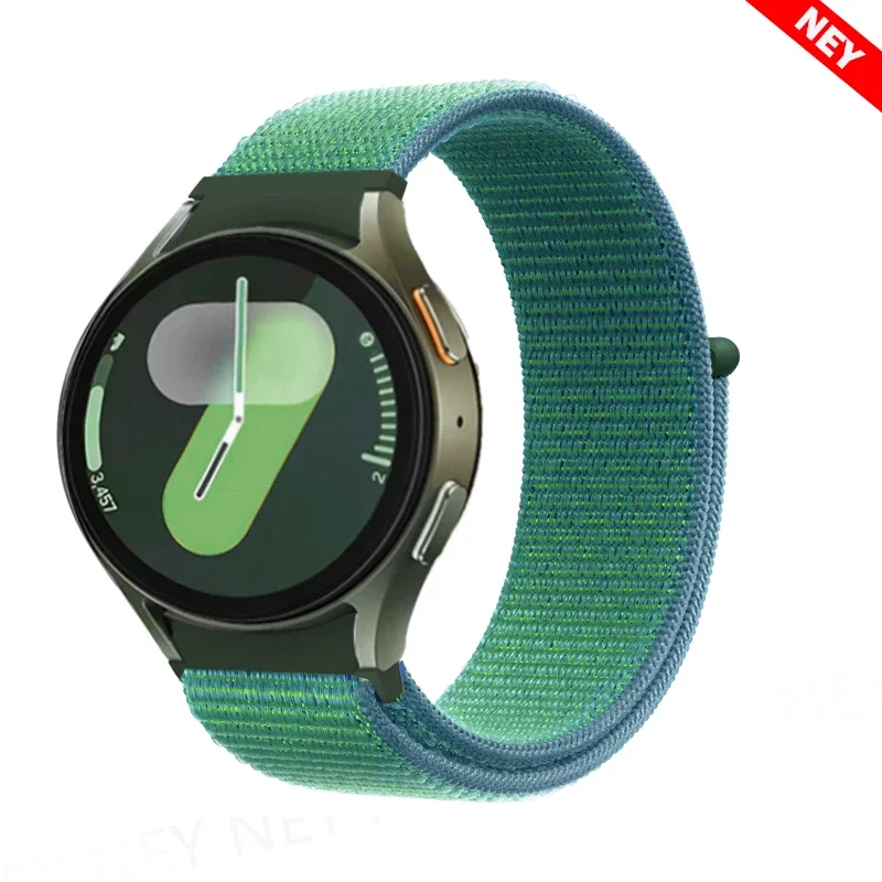 Geen gaten nylon lusband voor Samsung Galaxy Watch 7/FE/6/4/classic/5 pro 44mm 40mm sportarmband Galaxy Watch7 riemaccessoires