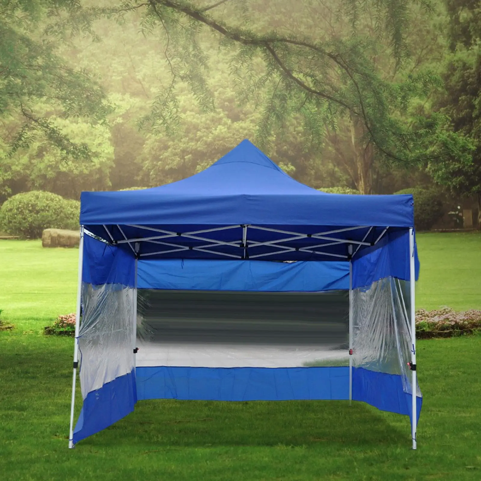 

Popup Canopy Tent Instant Canopy 2MX2M with Clear Side Walls Folding Shelter Tent Outdoor Canopy Gazebo for Beach Stall