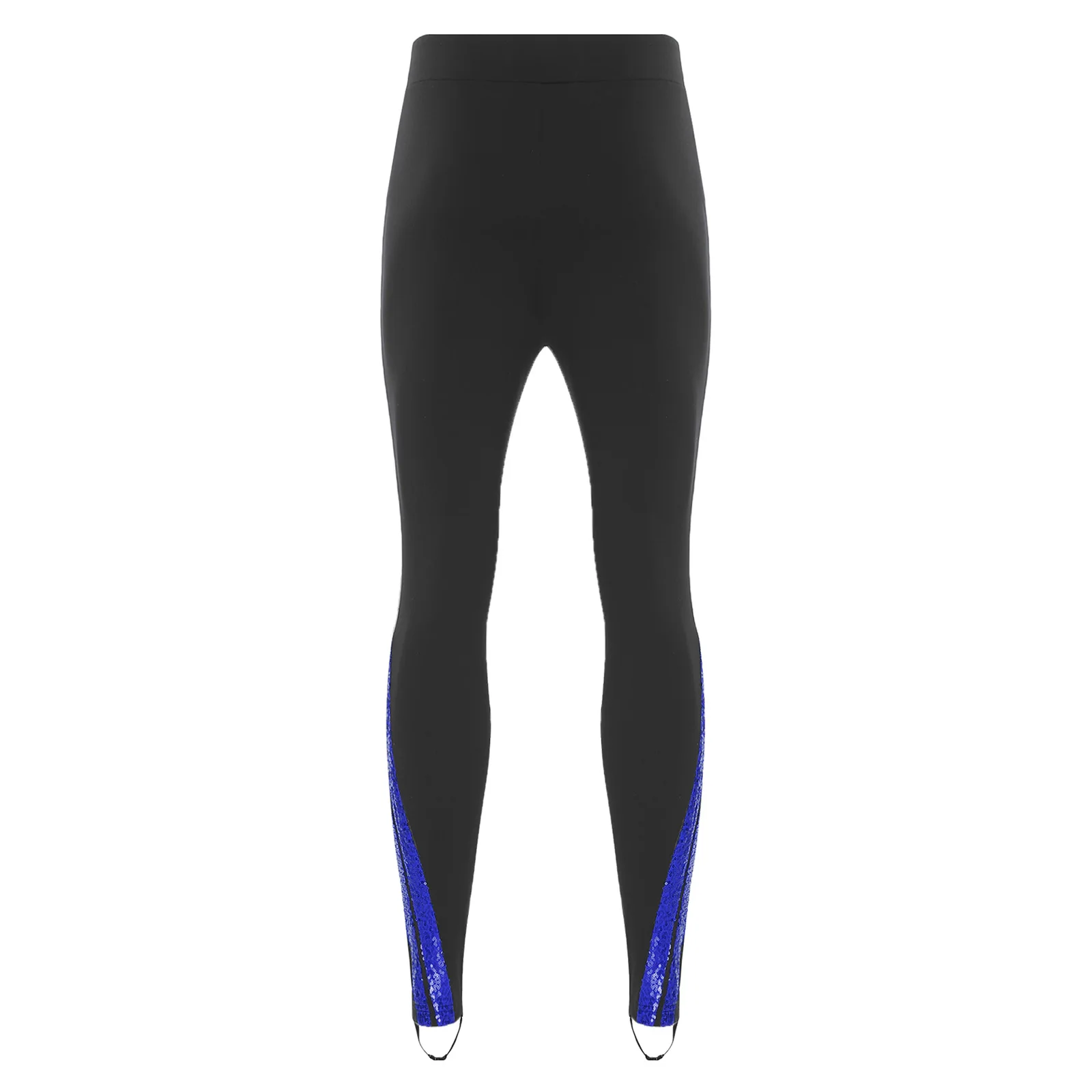 Heren ballet latin danskostuum lange broek glanzende pailletten kunstschaatslegging met gespen bandjes stijgbeugelbroek broek