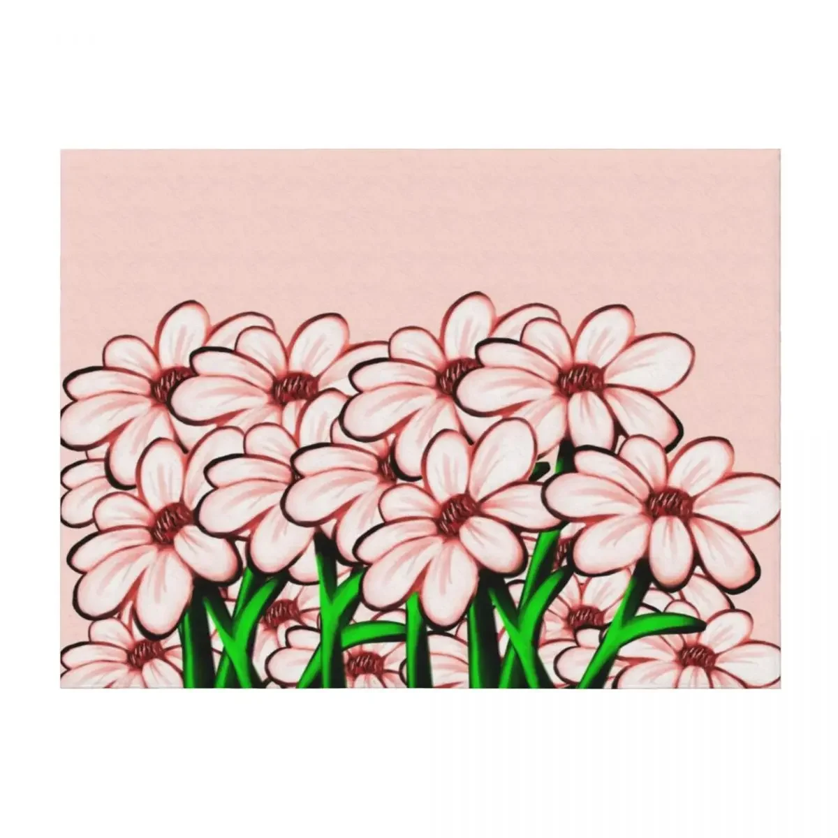

Flowers in Peace in pink Throw Blanket Designers Soft Beds bed plaid Stuffeds Blankets