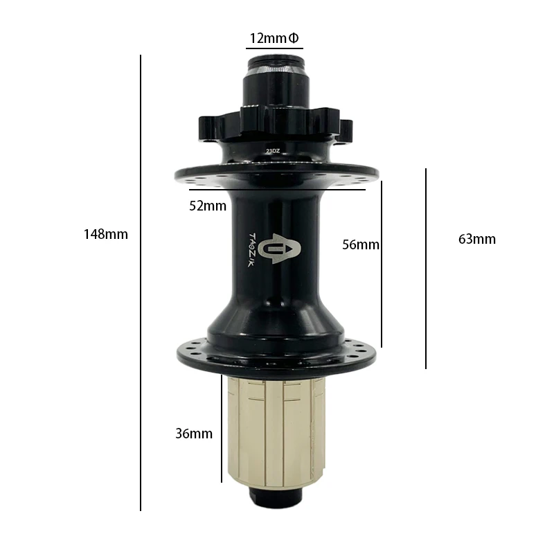 TAOZIK 148 110 MM  Alloy 9 10 11 Speed 4 Bearing CNC 36 H DH Thru Bicycle Hubs