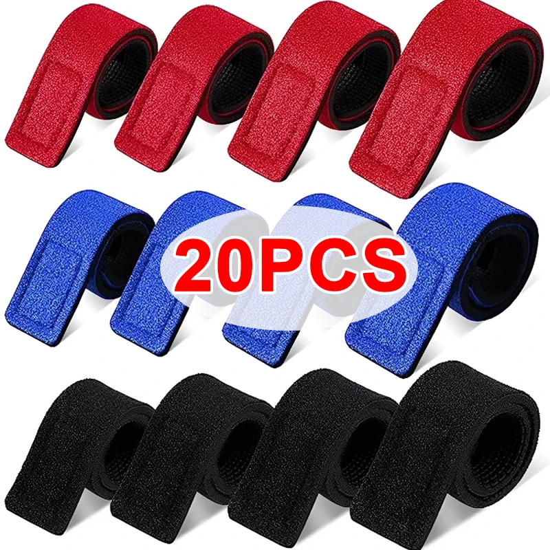 5/20Pcs Non-slip Fishing Rod Tie Holder Strap Belt Tackle Elastic Wrap Bandage Band Pole Fastener Ties Outdoor Fishing Tools