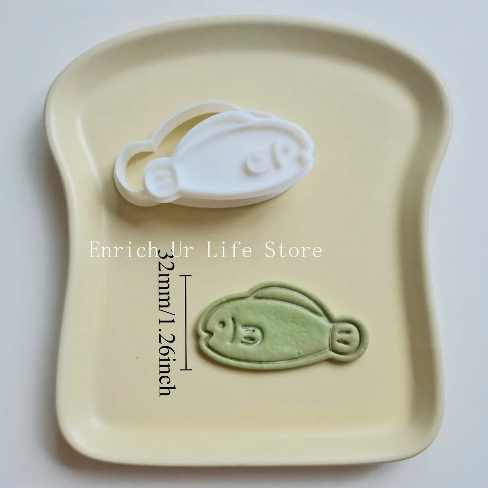 Cortador de Galletas con Forma de Pez DIY, Molde de Plástico para Fondant, Bizcochos, Pasteles, Decoración de Postres y Dulces para Fiestas