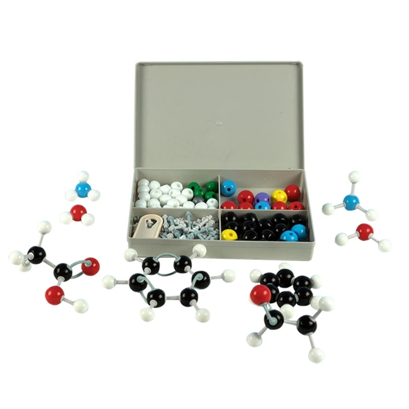 125 Pcs Molecular Model Kit Organic Chemistry Molecular Model Atoms Molecular Models Color-Coded Atoms Model for Student