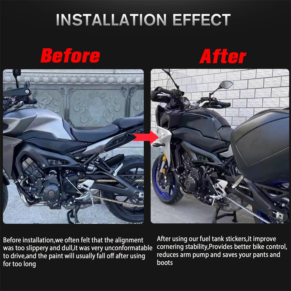 Для Yamaha MT-09 MT09 Tracer 2015-2020 бак тяговая боковая накладка газовое топливо наколенник наклейка наклейки для мотоцикла аксессуары