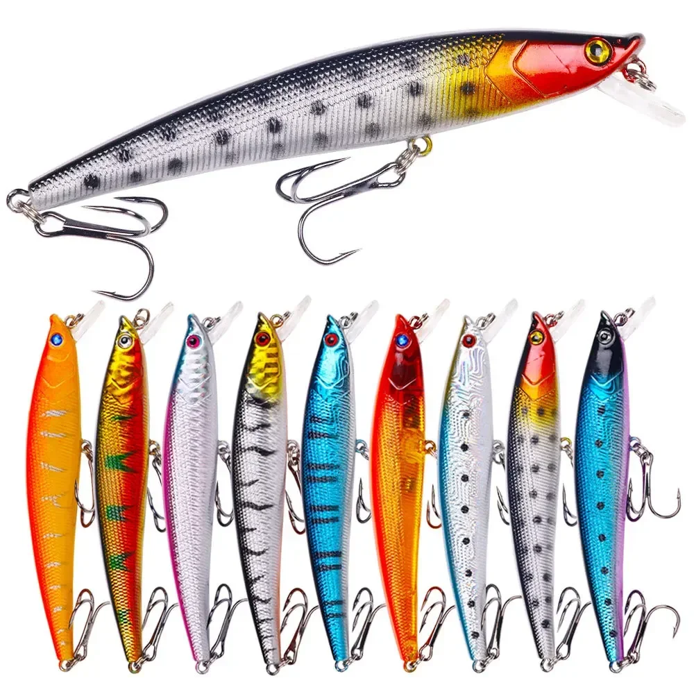 Long-cast Fishing Lure 11.5cm 11.7g Minnow Sinking Hard Bait Artificial Wobbler Crankbait 9 Color Carp Perch Fishing Tackles