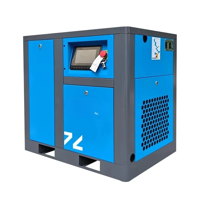 Industrial air compressor head 10hp lubricated screw motors and engines, air/water cooled, large capacity